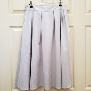 Grey midi skirt with pockets
